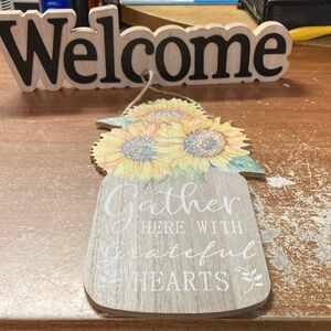 Sunflower Welcome Sign